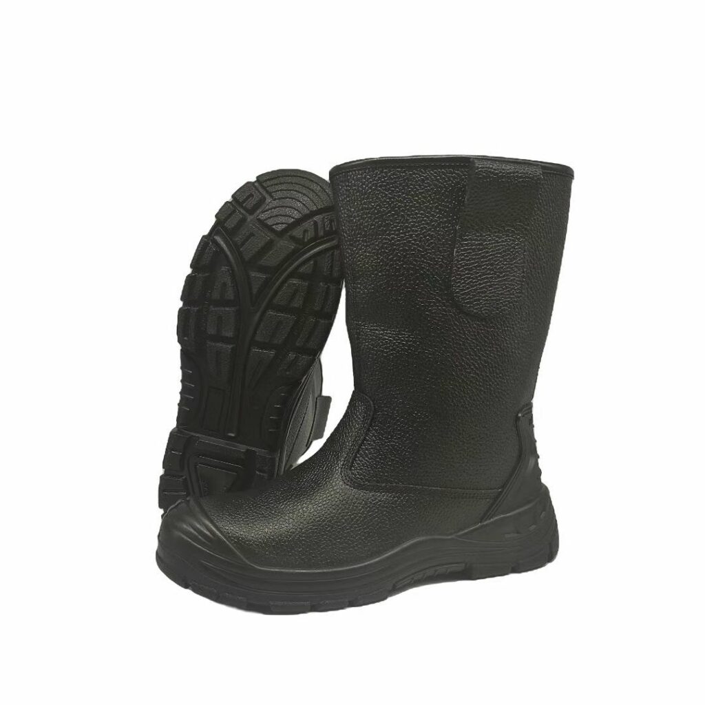 Rigger Black Leather Work Boots
