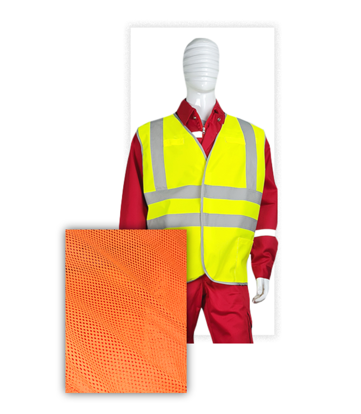 Reflective mesh vest with buttons MeshPro GI-2.